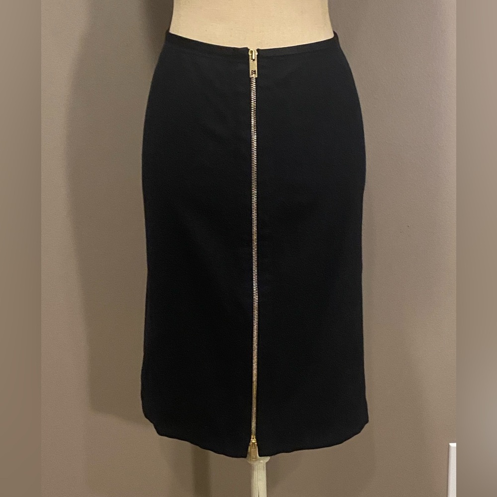 Rag & Bone Navy Skirt with Gold Zipper, size 2